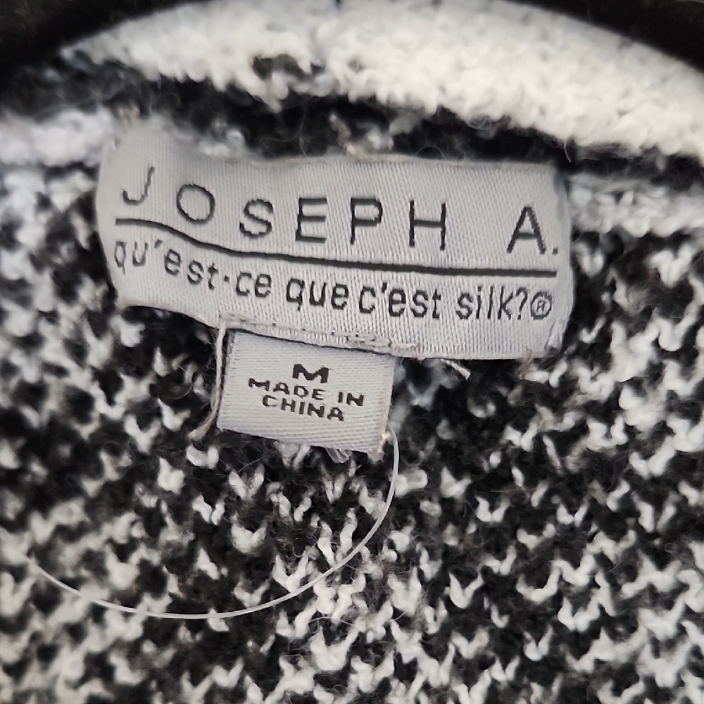 Joseph A Black and Gray Geometric Cardigan - Picture 2 of 12